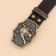 Load image into Gallery viewer, Retro Punk Embossed Western Denim Belt