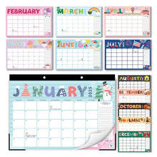 Load image into Gallery viewer, Doodle Typography Large Desk Calendar