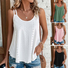 Load image into Gallery viewer, Solid Eyelet Embroidery Cami Top