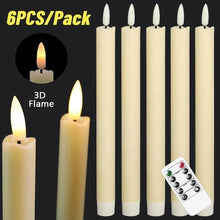 Load image into Gallery viewer, Drip Wax Flameless Taper Candles Flickering with 10-Key Remote