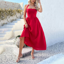 Load image into Gallery viewer, Solid Color Halter Neck Maxi Dress