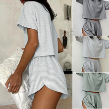 Load image into Gallery viewer, Two-Piece Set Women's Striped Pyjama Set