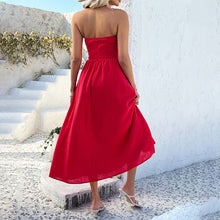 Load image into Gallery viewer, Solid Color Halter Neck Maxi Dress