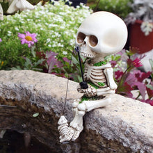 Load image into Gallery viewer, Fishing Skeleton Garden Accessory