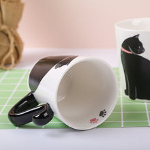 Load image into Gallery viewer, Cute Handmade Black Cat Lucky Coffee Cup