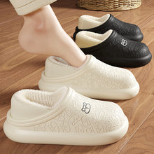 Load image into Gallery viewer, Autumn And Winter Embossed Little Bear Home Waterproof Cotton Slippers