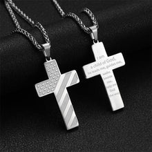 Load image into Gallery viewer, American Flag Cross Pendant Necklace