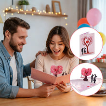 Load image into Gallery viewer, 3D Heart-Shaped Pop-Up Greeting Card with Love Tree Design