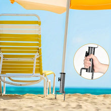 Load image into Gallery viewer, Heavy-Duty Adjustable Spiral Ground Anchor Umbrella Holder