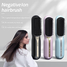 Load image into Gallery viewer, Cordless Hair Straightener Brush