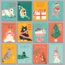 Load image into Gallery viewer, Pre-Sale>>Funny Colorful Cat Christmas Cards
