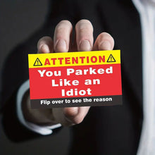 Load image into Gallery viewer, You Parked Like An Idiot Parking Cards