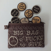 Load image into Gallery viewer, Big Bag of F*cks to Give Zipper Pouch