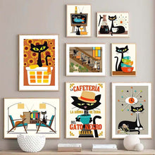 Load image into Gallery viewer, Katte kunsttrykk dekorasjonsmaleri