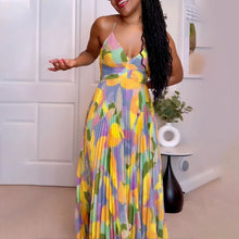 Load image into Gallery viewer, Club Chic Casual Pleated Print Dress