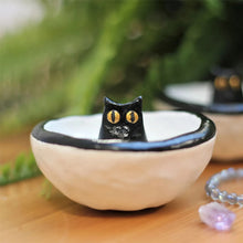 Load image into Gallery viewer, Lucky Black Cat Decorative Trinket Bowl Dish