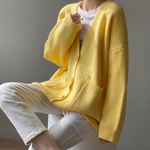 Load image into Gallery viewer, Slouchy Knitted Cardigan With Pockets
