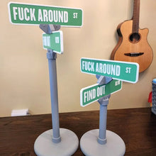 Load image into Gallery viewer, F Around/Find Out Street Sign Desk Decoration