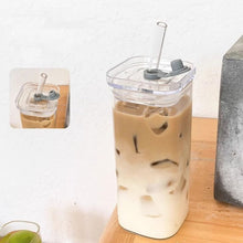 Load image into Gallery viewer, Square Drinking Cup with Lid &amp; Straw