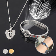 Load image into Gallery viewer, Lock Bracelet and Key Necklace Set