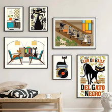 Load image into Gallery viewer, Katte kunsttrykk dekorasjonsmaleri