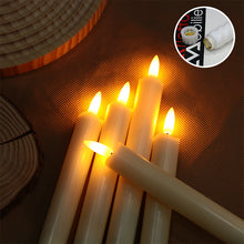 Load image into Gallery viewer, Drip Wax Flameless Taper Candles Flickering with 10-Key Remote