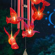 Load image into Gallery viewer, LED Solar Hummingbird Wind Chime