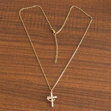 Load image into Gallery viewer, Crown &amp; Cross Pendant Choker Necklace