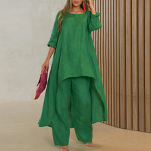Load image into Gallery viewer, Women's Solid Color Linen Fashionable Casual Suit