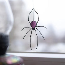 Load image into Gallery viewer, Spider Stained Glass Suncatcher