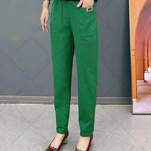Load image into Gallery viewer, Women's Elastic Waist Cotton Pants