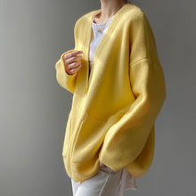 Load image into Gallery viewer, Slouchy Knitted Cardigan With Pockets