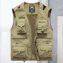 Load image into Gallery viewer, Breathable Mesh Zip Cargo Vest