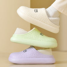 Load image into Gallery viewer, Autumn And Winter Embossed Little Bear Home Waterproof Cotton Slippers