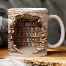 Load image into Gallery viewer, 3D Bookshelves Hole In A Wall Mug