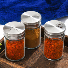 Load image into Gallery viewer, Glass Spice Jars Set