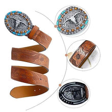 Load image into Gallery viewer, Retro Punk Embossed Western Denim Belt