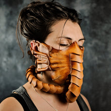 Load image into Gallery viewer, Hand Stitch Leather Scorpion Mask