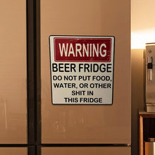 Load image into Gallery viewer, Funny Beer Fridge Vintage Sticker Sign
