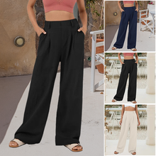 Load image into Gallery viewer, High-Waisted Wide Leg Pants