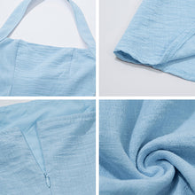 Load image into Gallery viewer, Solid Color Halter Neck Maxi Dress