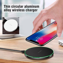 Load image into Gallery viewer, Thin circular aluminum alloy wireless charger