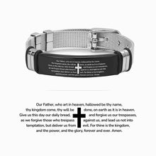 Load image into Gallery viewer, Stainless Steel Bible Verses Cross Bracelet