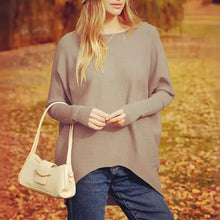 Load image into Gallery viewer, Women's Irregular Oversized Dolman Sleeve Knitted Pullover