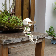 Load image into Gallery viewer, Fishing Skeleton Garden Accessory