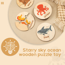 Load image into Gallery viewer, Wooden Puzzles Toddler Sensory Toys
