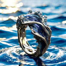 Load image into Gallery viewer, The Heartbeat of The Sea, Ocean Wave Ring