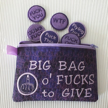 Load image into Gallery viewer, Big Bag of F*cks to Give Zipper Pouch
