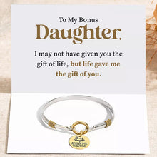 Load image into Gallery viewer, To My Bonus Daughter Two-Tone Bracelet