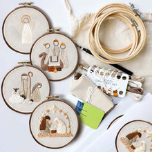 Load image into Gallery viewer, Nativity Scene Embroidery Kit